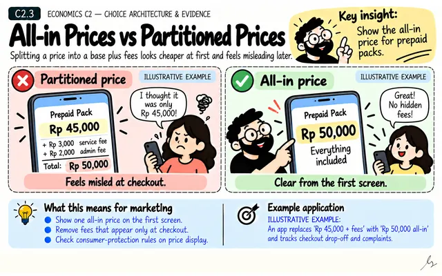 All-in Prices vs Partitioned Prices: illustrated teaching guide