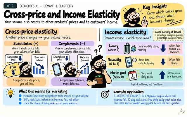 Cross-price and Income Elasticity: illustrated teaching guide