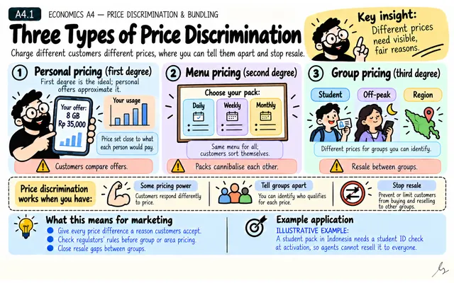 Three Types of Price Discrimination: illustrated teaching guide