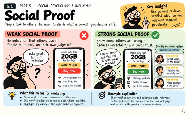 Social Proof: illustrated teaching guide